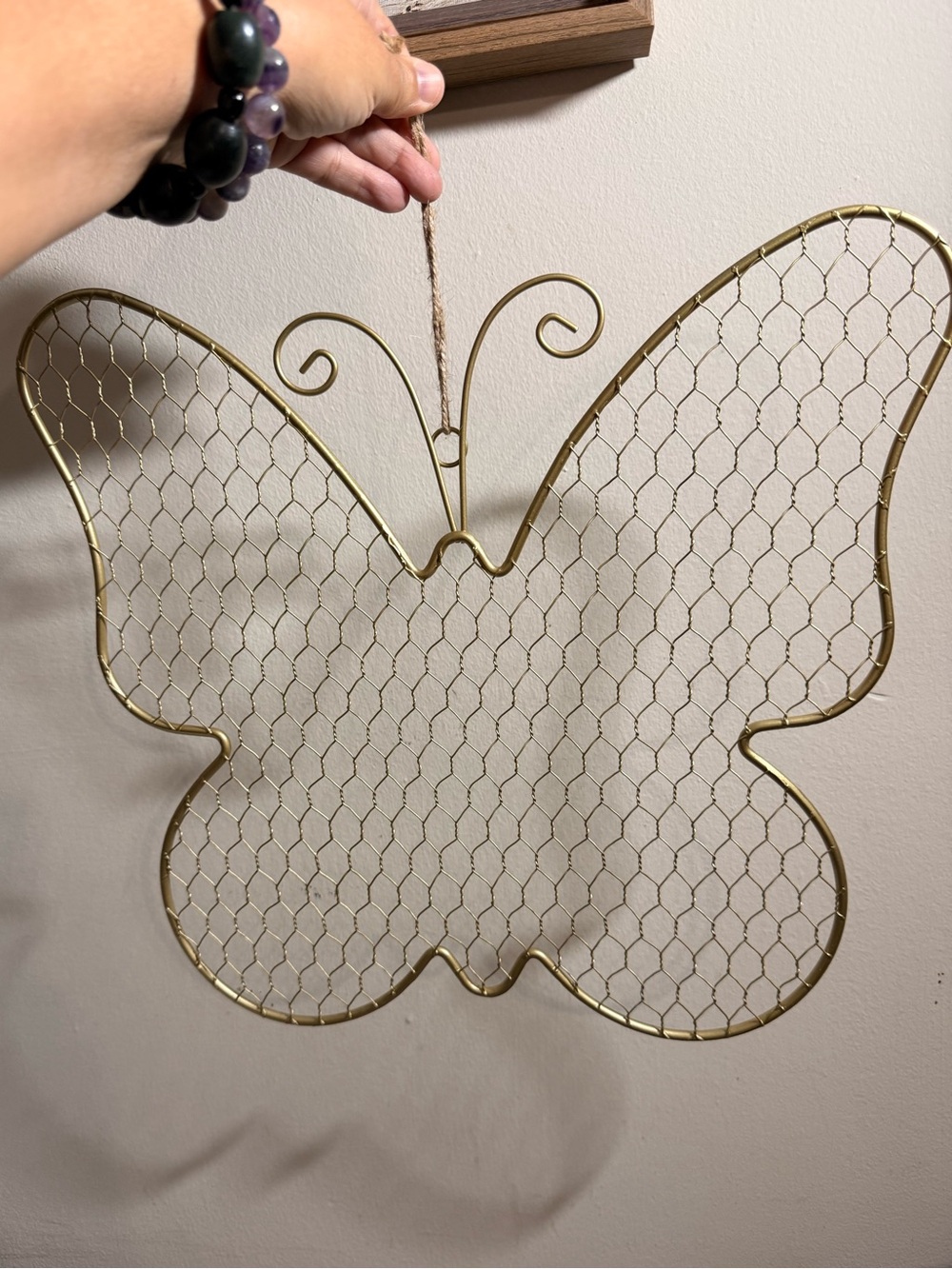 Hobby Lobby Gold Butterfly Wire Wall Hanging